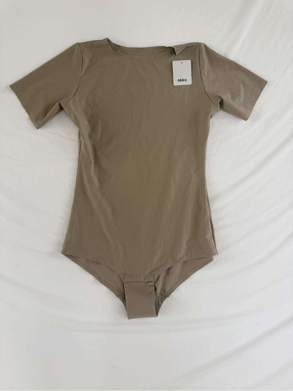 okko Bodysuit Dune XL Long Crew Neck One Piece Solid Women Regular Style